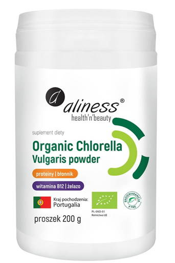 Organic Chlorella Vulgaris powder 200 g - Aliness