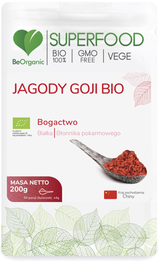 Jagody Goji BIO 200g SuperFood, beOrganic