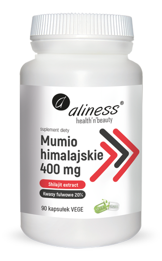 Mumio himalajskie (Shilajit extract) 400mg x 90 Vege caps. Aliness