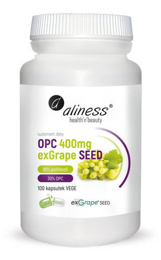 Ekstrakt z Pestek Winogron - OPC exGrape® SEED 400 mg x 100 VEGE kapsułek