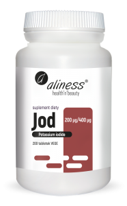 Jod (jodek potasu) 200 µg / 400 µg x 200 Vege tabs Aliness