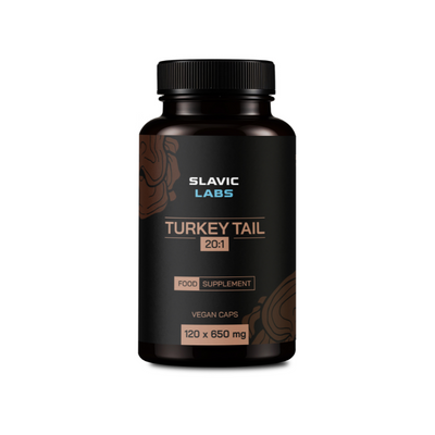 Turkey Tail - Wrośniak różnobarwny (Coriolus) DER 20:1 120kaps - Slavic Labs