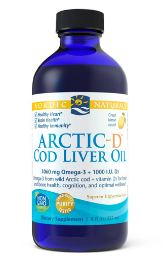 Arctic Cod Liver Oil, Lemon 237ml - Nordic Naturals