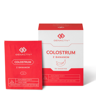 Colostrum z Bananem saszetki 30 x 500 mg, Genactiv