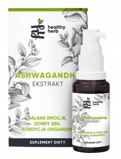 Adaptogen - Ekstrakt Ashwagandha krople 30ml - Healthy Herb