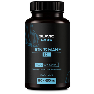 Lion’s Mane 120 kapsułek – Soplówka Jeżowata DER 30:1 - Slavic Labs