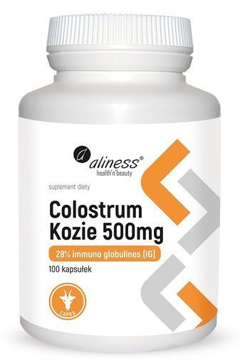 Colostrum Kozie IG 28% 500 mg x 100 kapsułek, Aliness