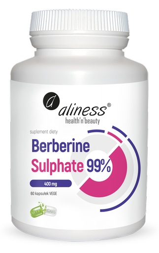Berberine Sulphate 99% 400 mg x 60 vege caps. - Aliness