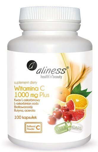 Witamina C 1000 mg z rutyna, acerola i bioflawonoidami - 100 VEGE kaps. Aliness
