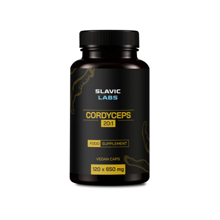 Cordyceps (Maczużnik chiński) 120 kapsułek DER 20:1 - Slavic Labs