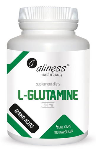 L-Glutamine 500 mg 100 Vege kapsułek, Aliness