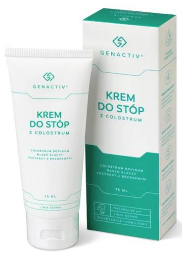 Krem do stóp z Colostrum 75ml - GENACTIV - Termin: 31.08.2025r.
