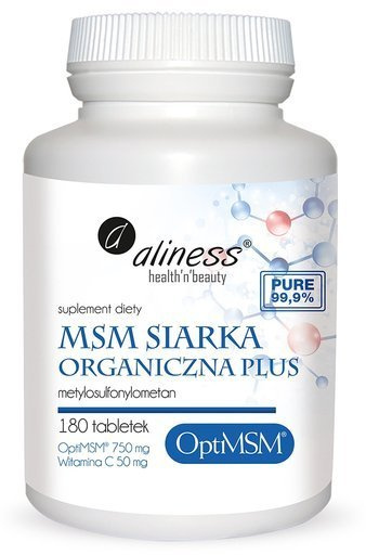 Siarka Organiczna Opti MSM 180 VEGE tab. - Aliness