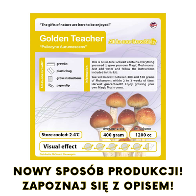 Zestaw do Badań - Growkit Golden Teacher v. 2.0 1200cc