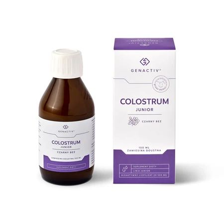 Colostrum Junior Czarny Bez Zawiesina 150ml, Genactiv