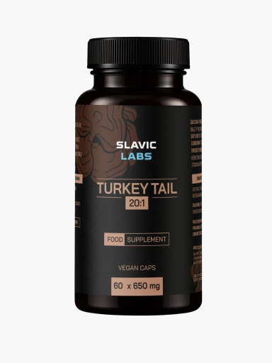 Turkey Tail - Wrośniak różnobarwny (Coriolus) DER 20:1 60kaps - Slavic Labs