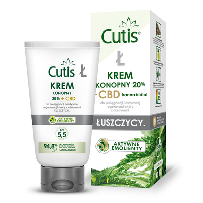 CUTIS Ł - ŁUSZCZYCA krem konopny 20% 120 ml