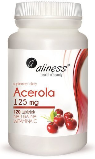 Acerola 125 mg - Naturalna Witamina C - 120 tab. Aliness