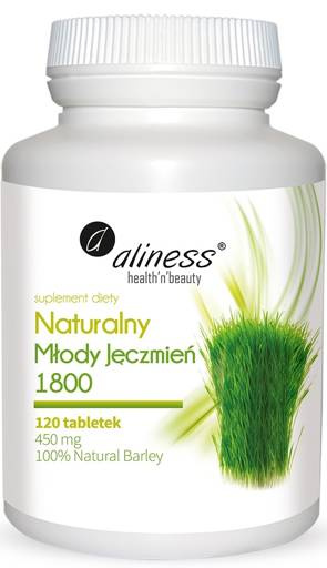 Naturalny Młody Jęczmień 1800, 120 tabletek -  Aliness