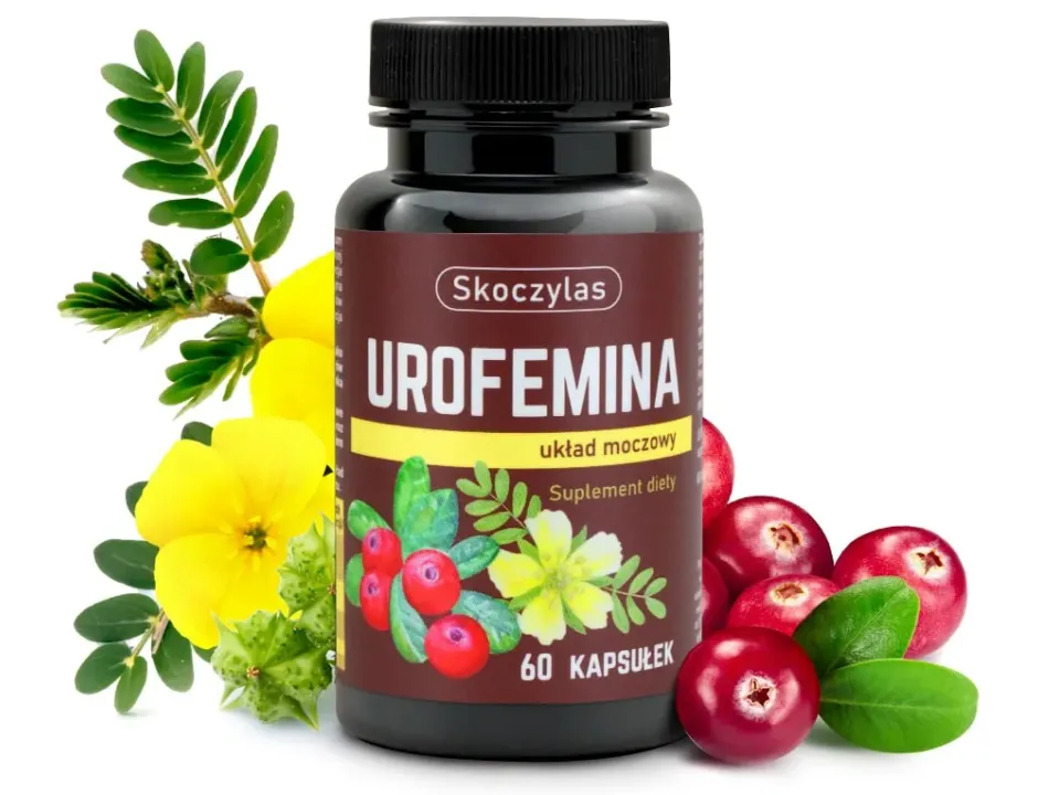 urofemina_owoc_SKOCZYLAS UROFEMINA układ moczowy Laktoferyna, D-mannoza 60kaps Skoczylas - obrazek 1
