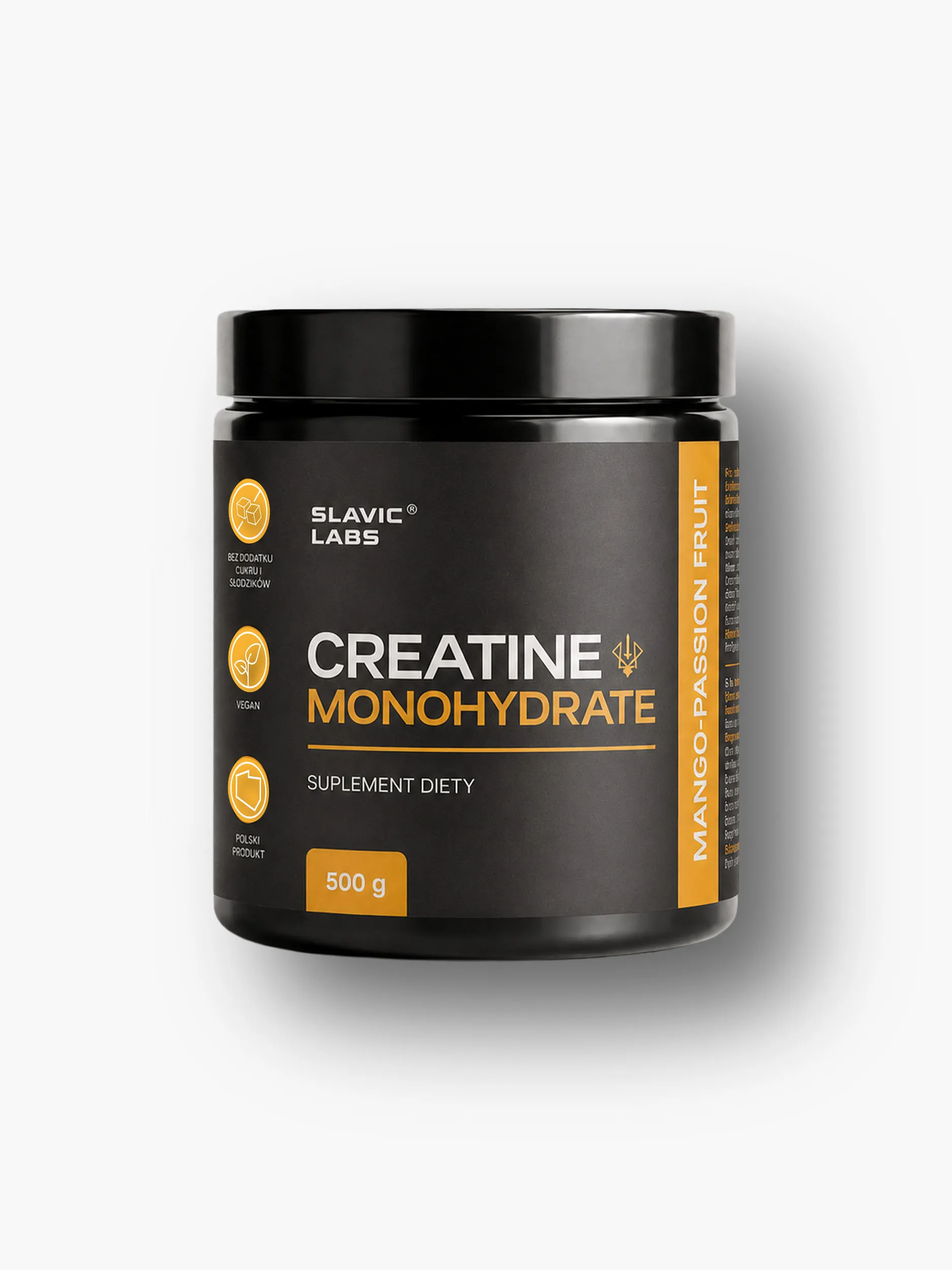 kreatyna_mango_passion_fruit_slavic_labs_clean Monohydrat kreatyny Creatine Monohydrate Mango-Marakuja 500g Slavic Labs - obrazek 1